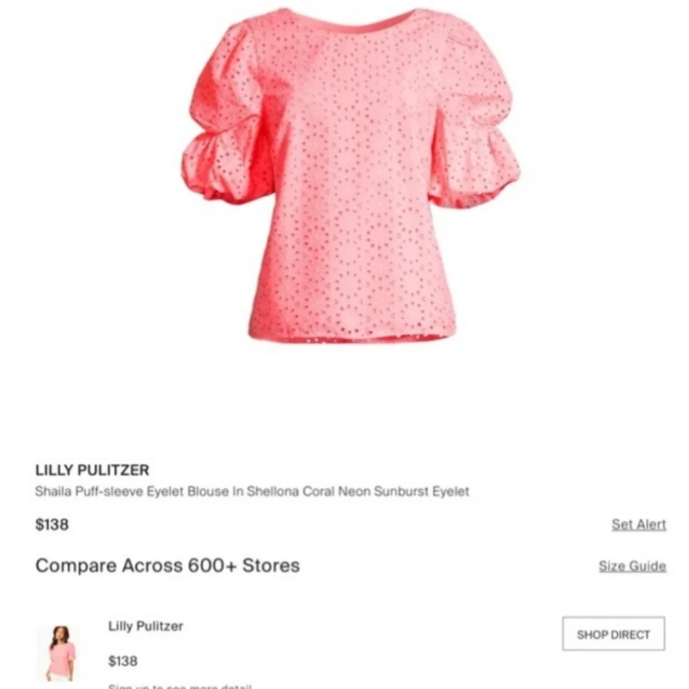 Lilly Pulitzer Shaila Eyelet Blouse